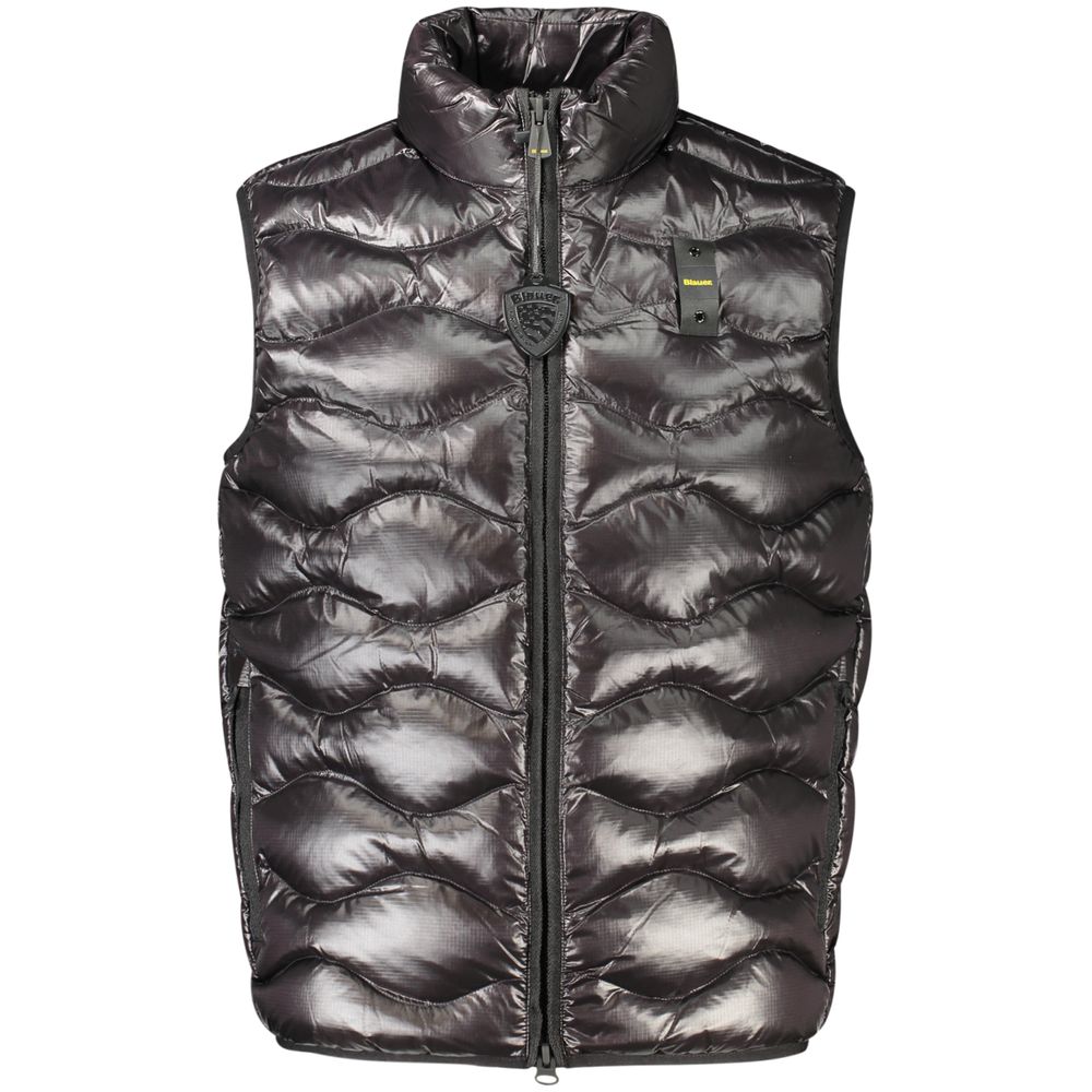 Black Fabric Men's Vest