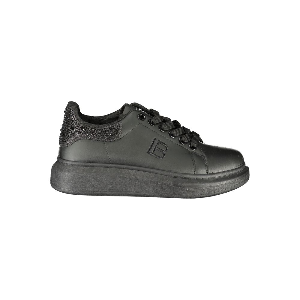 Black Polyurethane Women's Sneaker