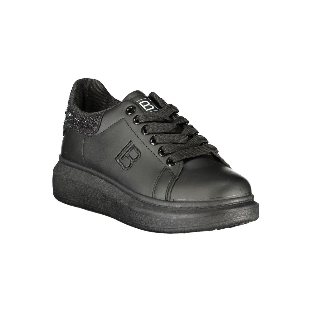 Black Polyurethane Women's Sneaker