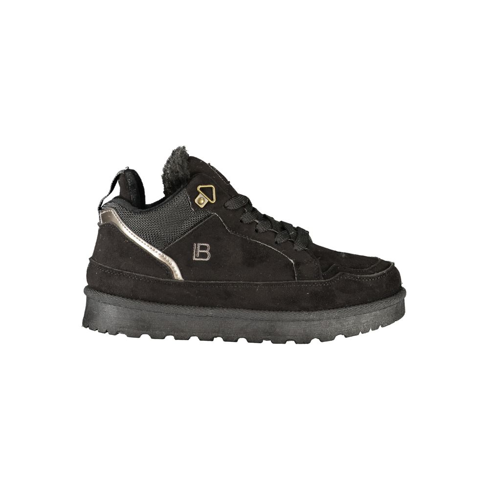 Black Polyurethane Women's Sneaker
