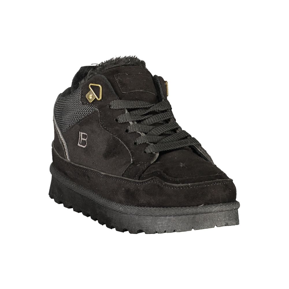 Black Polyurethane Women's Sneaker