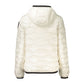 White Polyamide Women's Jacket with Hood