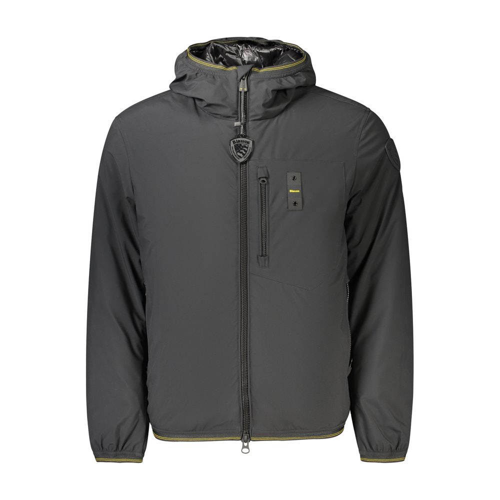 Black Polyester Men's Jacket