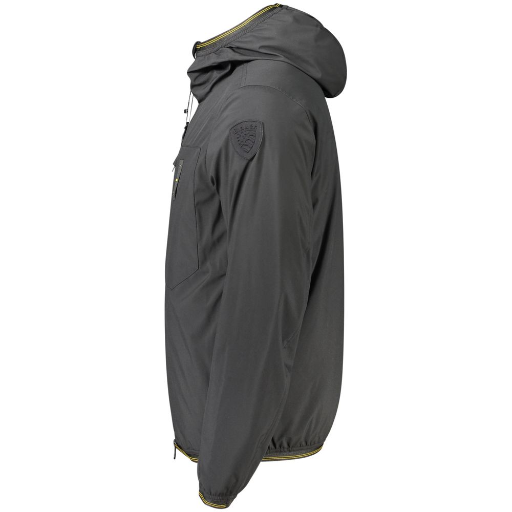 Black Polyester Men's Jacket