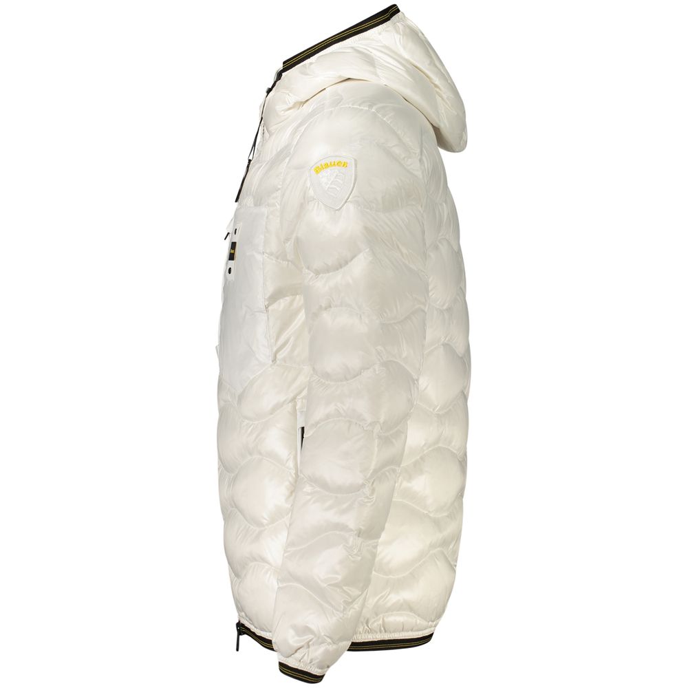White Polyamide Men's Jacket