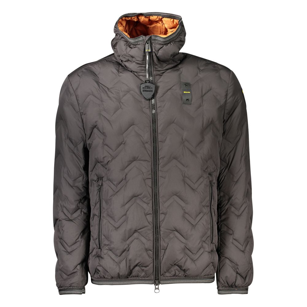 Black Polyester Men's Jacket