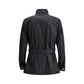Black Cotton Full-Length Jacket
