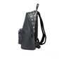 MCM Color Splash Visetos Black Green Purple Medium Mixed Leather Backpack Bookbag