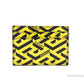 Versace La Greca Pineapple Multicolor Signature Coated Canvas Card Case Wallet