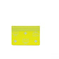 MCM Neon Yellow Visetos Diamond Logo Card Case Wallet