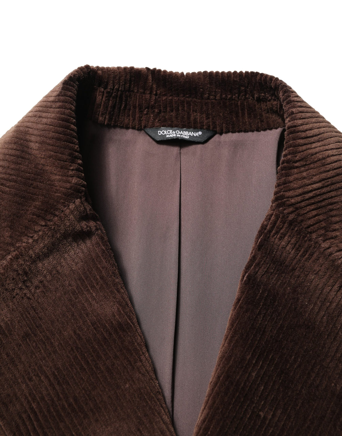 Brown Double Breasted Corduroy Blazer Jacket