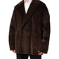 Brown Double Breasted Corduroy Blazer Jacket