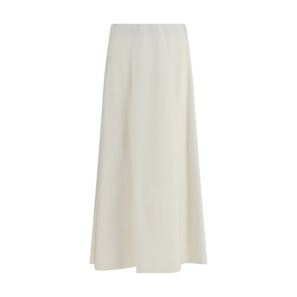 Beige Wool Oves Aries Midi Skirt
