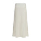 Beige Wool Oves Aries Midi Skirt