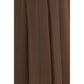 Brown Silk Midi Skirt