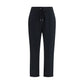 Black Cotton Athletic Pants