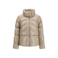 Beige Polyamide Full-Length Jacket