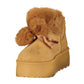 Brown Polyurethane Women's Bootie