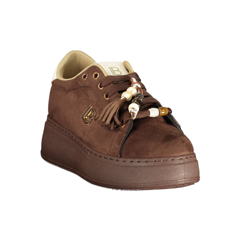 Brown Polyurethane Women's Sneaker