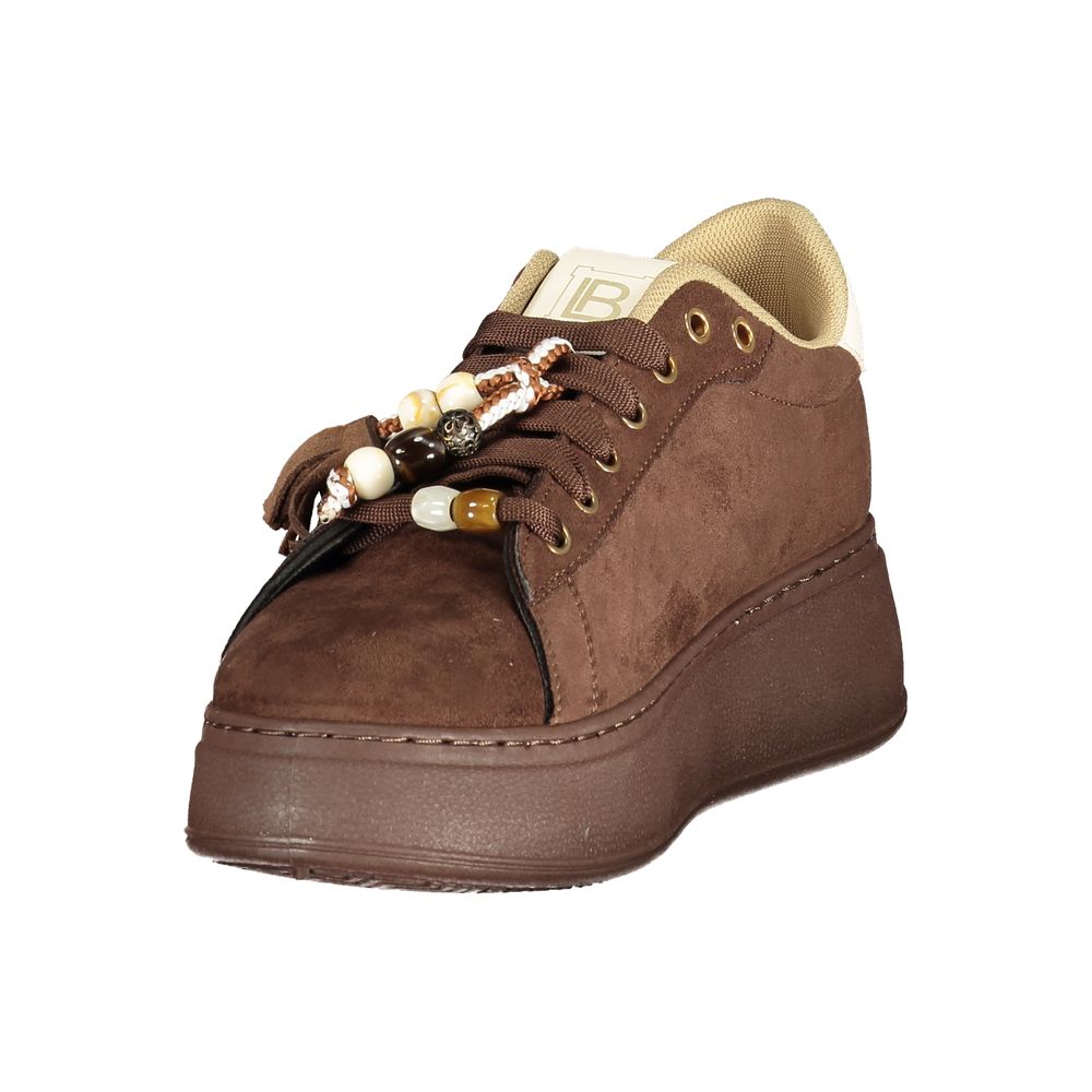 Brown Polyurethane Women's Sneaker