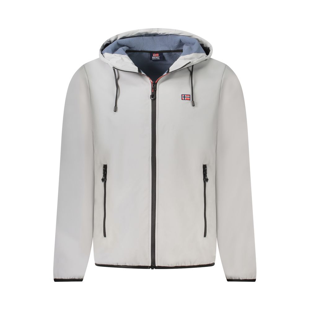 Gray Polyester Men's Jacket