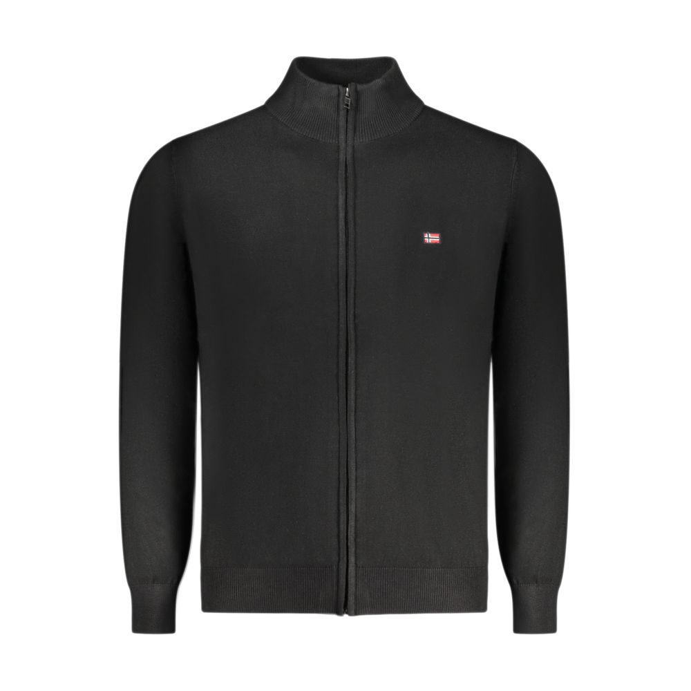 Black Wool Men Cardigan