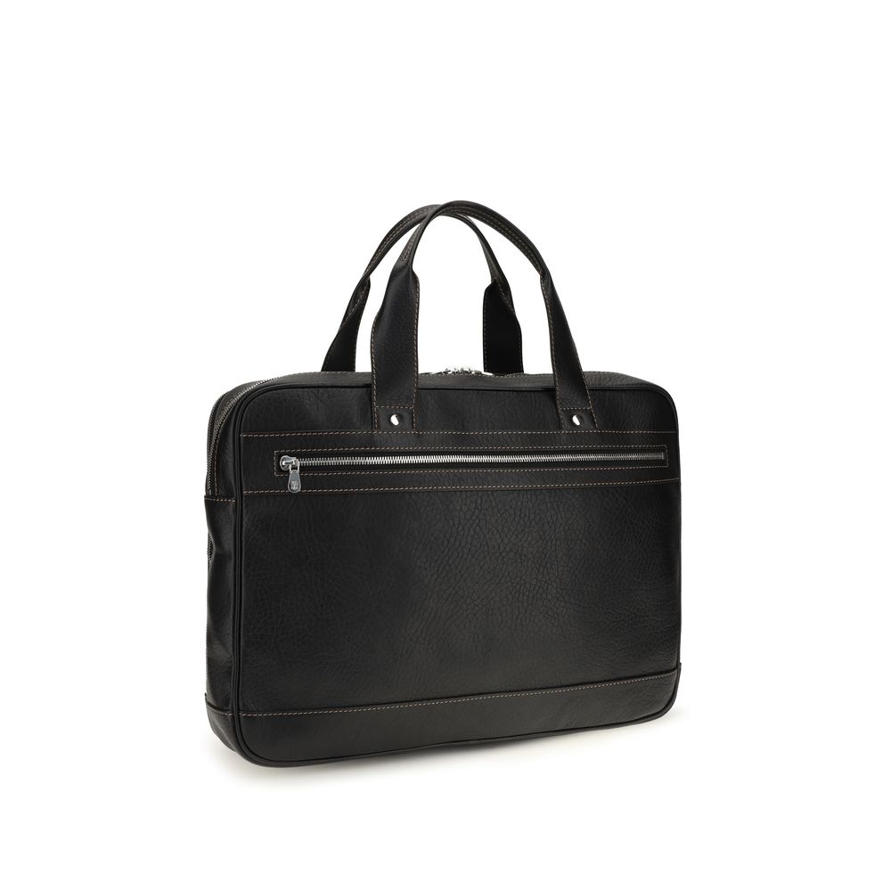 Black Calf Leather Bos Taurus Handbag