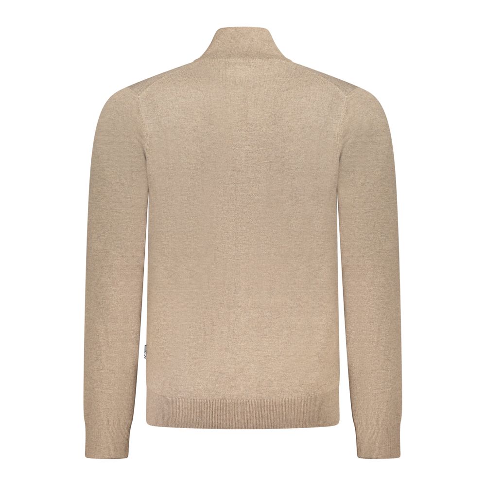 Brown Polyester Men's Cardigan