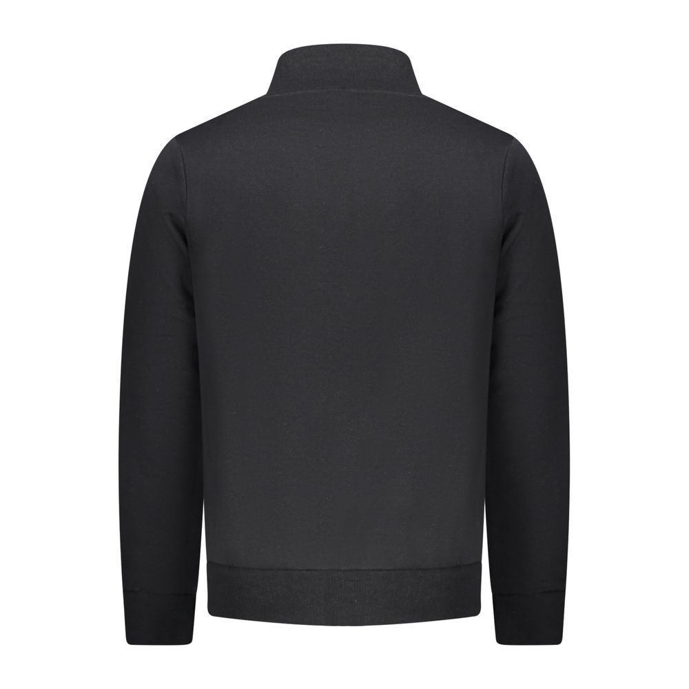 Black Cotton Men Sweatshirt