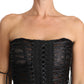 Elegant Strapless A-line Midi Corset Dress