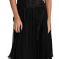 Elegant Strapless A-line Midi Corset Dress