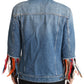 Floral Embroidered Denim Elegance Jacket