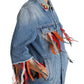 Floral Embroidered Denim Elegance Jacket