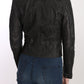 Elegant Black Leather Biker Jacket