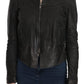 Elegant Black Leather Biker Jacket