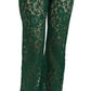 Floral Lace Green Palazzo Trousers