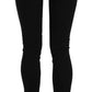Elegant Black Slim-Fit Couture Pants