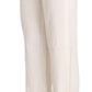 Elegant Off-White Straight-Cut Trousers