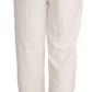 Elegant Off-White Straight-Cut Trousers