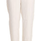 Elegant Off-White Straight-Cut Trousers