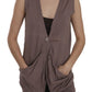Chic Sleeveless Cotton Cardigan Top