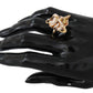Glamorous Gold Dog Head Statement Ring