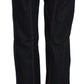 Elegant Mid Waist Straight Denim Pants