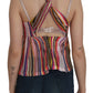 Chic Sleeveless Deep Neck Backless Top