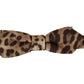 Exquisite Silk Leopard Print Bow Tie