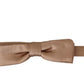 Elegant Beige Silk Bow Tie