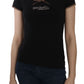 Elegant Black Beaded Short Sleeve Top