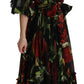 Elegant Bell Sleeve Floral Maxi Dress