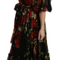 Elegant Bell Sleeve Floral Maxi Dress