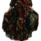 Elegant Bell Sleeve Floral Maxi Dress